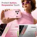 for iPhone 17 Pro Max Case for Women Girls,【Compatible with MagSafe】,【Camera Control】,【Full Camera Protection】, Cute Wave Magnetic Phone Case for iPhone 17 Pro Max,Light Pink