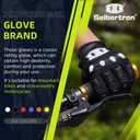 Seibertron Unisex BMX MX ATV MTB Racing Mountain Bike Bicycle Cycling Off-Road/Dirt Bike Gloves Road Racing Motorcycle Motocross Sports Gloves Touch Recognition Full Finger Glove (Black, S)