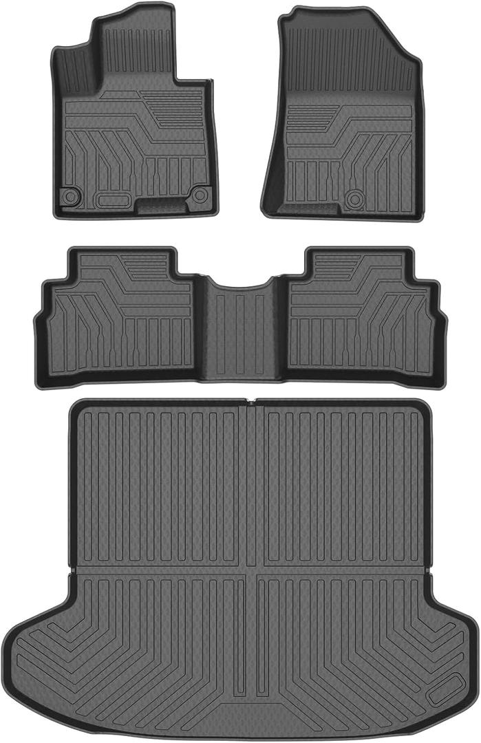 Mixsuper Floor Mats & Cargo Liner for 2023-2024 2025 2026 Kia Sportage All Weather 2 Row Floor Liners and Trunk Mat Set