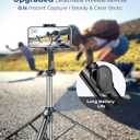 67 Selfie Stick Tripod for iPhone, Lightweight Travel Phone Tripod with Wireless Remote, Extendable Cell Phone Stand for Photography, Video & Live Streaming  Black