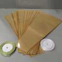 50Pcs Flower Wrapping Bags Kraft Paper with Ribbon Floral Packing Sleeves Bouquet Bags Clear Flower Wrapping Sleeves for Wedding Birthday Graduation Anniversary Mothers Day Gift, 9.8x3.9x17.9 Inch
