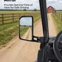 KEMIMOTO Side Mirrors, Fit Factory Doors Large Convex Adjustable UTV Rear View Mirrors, Compatible with Can-Am Defender & Defender Max, OEM Replace 715008100
