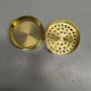 2.5 Inch Spice Grinder, Kitchen Tool Pepper Grinder, Zinc Alloy, Manual, Easy to Clean (Golden)