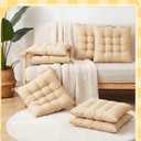 Geetery Floor Pillows for Kids Bulk Floor Cushions for Classroom 15.7'' Seating Cushions Classroom Pillows for Students Reading Corner Tatami Yoga Nursery Daycare(12 Pcs,Beige,Square)