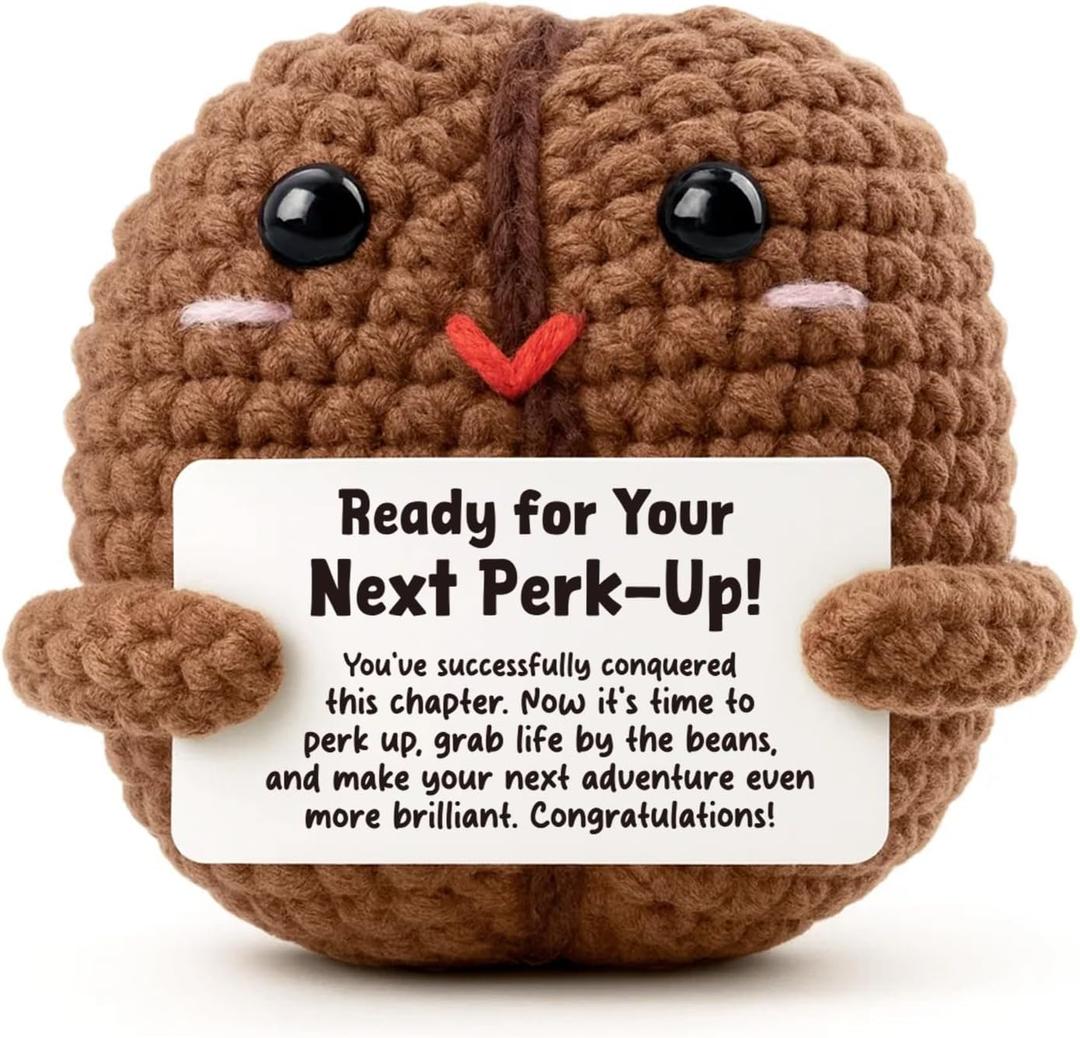 Adventure Awaits Graduation Gifts for Best Friend, Next Chapter Present for Her Him, Funny Motivational Perk Up Keepsake, Handmade Crochet Decor for Brother Sister