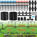 240FT Drip Irrigation System Kits - Automatic Garden Watering Sprinkler (240FT:30FT Main tube+210FT 1/4 tube)