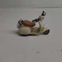 Mini Electric Doll Scooter Vehicles Toy 4 Colors Funny Doll Accessory with Music & Lights Could Rotate 360 Cute Plastic Scooter Toy Ornaments Battery Not Included (Cream)