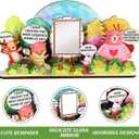 Galentines Day Gift for Best Friend  Cute Forest Animals DIY Desk Decor with Mirror, You Are Gorgeous Self Love Table Ornament, Easy-to-Assemble Wooden Display, Encouragement Gift for Her