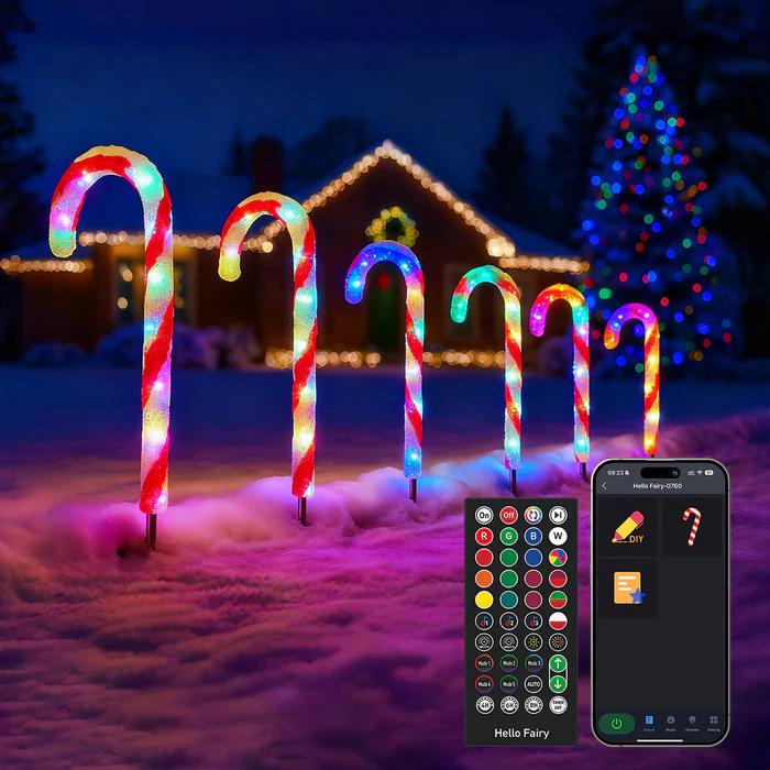 Candy Cane Outdoor Christmas Lights 16 inch
