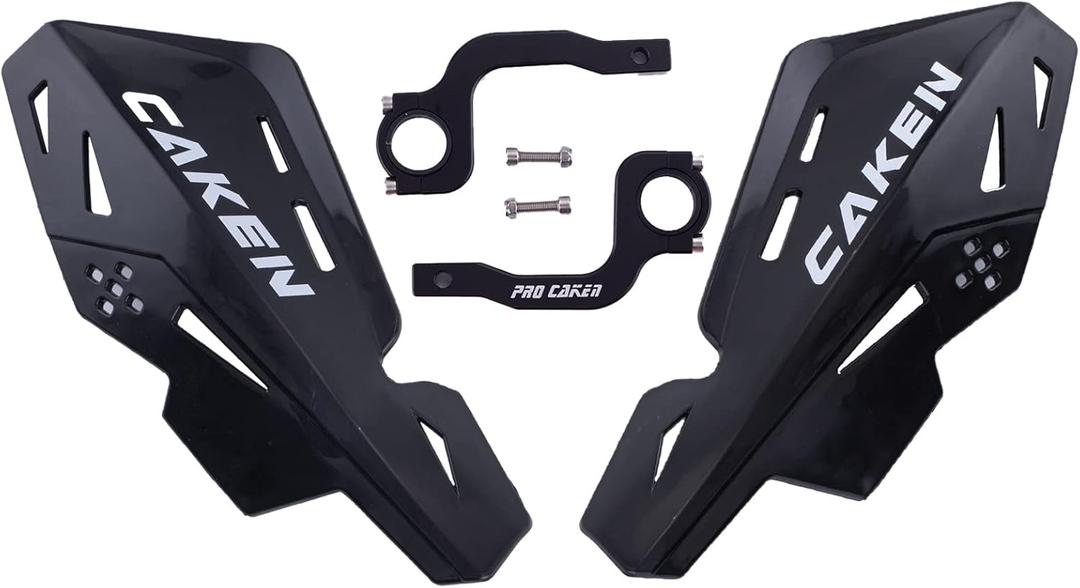 PRO CAKEN Universal 7/8" 22mm and 1 1/8" 28mm Handle Bar Hand Guards CNC Bracket for Dirt Bike Motocross ATV Scooter for CRF KLX KX LTR TRX SX SXF EXC XCW Grizzly Hawk 250 Bicycles-Black