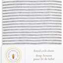 Burt's Bees Baby - Fitted Crib Sheet, Girls Boys & Unisex 100% Organic Cotton Crib Sheet for Standard Crib & Toddler Mattresses