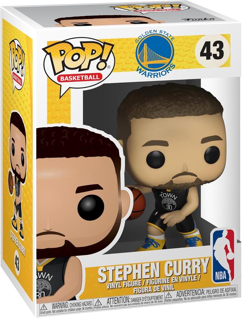 Funko Pop NBA: Warriors - Stephen Curry, One Size - Collectable Vinyl Figure - Gift Idea - Official Merchandise - Toys for Kids & Adults - Sports Fans - Model Figure for Collectors and Display