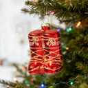 7 x WDS WONDROUS Christmas Decorations for Home  Red & Gold Snow Boots Whimsical Christmas Ornament, Glass Hanging Ornament for Holiday Decor Winter Party Decorations Gifts (Set of 1)