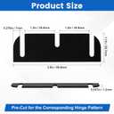 12 Pack Door Hinge Shims, 3.5 Inch Door Hinge Spacer Kit, Precut Polycarbonate (PC) Hinge Shims with DIY Trimmable Option for Door Alignment & Repair, Standard Pattern, 1.2mm / 0.05” Thickness