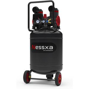 14 Gallon Ultra Quiet Air Compressor with 2 Quick Couplers 2HP 8.75 CFM, Max 115 PSI Pressure Oil-Free Air Compressor Tank, 70dB Quiet Compressor for Auto Repair, Tire Inflation 110V/60hz