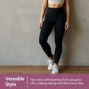 2 x SATINA High Waisted Leggings for Women - Comfortable and Stretchy in Versatile Sizes and Colors - Workout Yoga Leggings Set (Black)