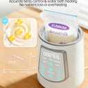 12 in 1 Fast Baby Bottle Warmer with Even Heating No Hot Spots, Night Mode, Sterili-zing, Constant Temp Milk Warmer for Breastmilk & Formula, Fits All Bottles Grey