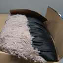 PetJett Large Dog Bed - 36'' Calming Donut Dog Beds, Anti-Slip & Washable Large Round Bed, Fluffy Faux Fur Pet Bed, Super Soft Anti-Anxiety Premium Comfort Bed, Fits Dogs up to 80 lbs - Beige