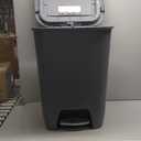 Glad Kitchen Trash Can | Large Plastic Waste Bin with Odor Protection of Lid | Hands Free with Step On Foot Pedal and Garbage Bag Rings, 20 Gallon, Grey