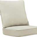 28 x 26 Outdoor Patio Deep Seating Cushion Set in Light Grey with Ties, 28.15 x 25.98 x 5.9 inches