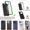 K007 Upgraded Vacuum Magnetic Car Holder : 360 Reinforced 97LBS Ultra Suction Cup Phone Mount for MagSafe Cell Phone Holders for Mirror for iPhone 17 Pro Max 16 15 14 13 12 Air Plus for Android Black