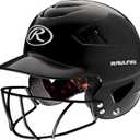 Rawlings | COOLFLO Batting Helmet (One Size, Black + Facemask)