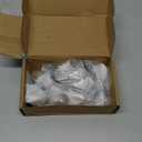 10 Pack 1 Inch White Marble Kitchen Knobs - Zinc Alloy Square Knobs for Cabinets and Furniture (Type-2)