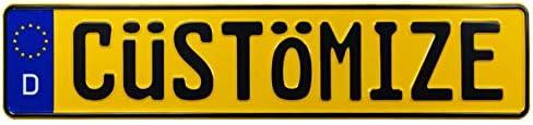 Custom Yellow German License Plate (3728 PG 01)