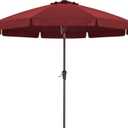 ABCCANOPY Patio Umbrella 11ft, Outdoor Table Umbrella with Push Button Tilt and Crank, 8 Ribs Umbrella for Patio Pool Garden Deck (Burgundy)