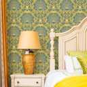 3 x CiCiwind 15.5"393.7" Peel and Stick Wallpaper Vintage Peacock Contact Paper Removable Self Adhesive Wall Paper Mustard Ginger Wallpaper for Bedroom Living Room Decoral Cabinets