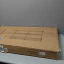 74-98" Extra Tall Cat Gate,Fits 33.85-42" Wide Opening,No Drilling Pressure Mount Design,Innovation Transparent Double Opening Pet Gate,Double Doors for Doorways/Stairs/Kitchen/Home, White