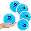 ICEWRAPS Round Ice Packs for Injuries Reusable, Hot and Cold Gel Ice Packs for Injuries, Hot and Warm Compress Soft & Flexible, Fast Relief & Recovery - Pack of 4 - Blue