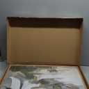 Large Abstract Green Beige Framed Canvas Wall Art Set,Neutral Brush Stroke Watercolor Wall Painting,Modern Minimalist Artwork for Living Room,Bedroom,Dining Room,Office -16"x24"x3