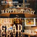 Marquee Letters H, Led Letter Lights, 26 Alphabet Battery Powered LED Light Up Name Sign, Decorative Lighted Standing Letters for Graduation Party Night Light Wedding Birthday Room Bar Wall Decor