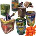 NERF BUNKR Zombie Apocalypse Defense Inflatable Barricade Set  7 Zombie-Themed Inflatables for Nerf War & Laser Tag  Indoor/Outdoor Portable Tactical Obstacles for Blaster Combat