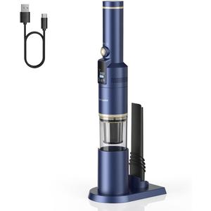 Cordless Handheld Vacuum, 12KPA High Power Hand held Vacuum with Brushless Motor and LED Screen, for Car and Home Cleaning