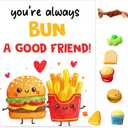 Valentines Day Cards for Kids School, Bear Valentines Candy Cards DIY Exchange Gifts Set with Plastic Dome for Boys Girls School Party Supplies, 24 Pack, Not Included Candy (Yellow)