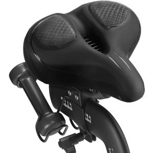Oversized Bike Seat for Peloton Bike & Bike+, Comfort Seat Cushion Compatible with Peloton, Road or Exercise Bikes, Bicycle Wide Saddle Replacement for Men & Women, Accessories for Peloton (Black)