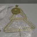 Metal Christmas Card Holder Wreath Xmas Card Display Spiral Photo Holder Decorative Tabletop Photo Rack Spiral Wreath for Holiday Party Picture Table Gift(Gold,Round)