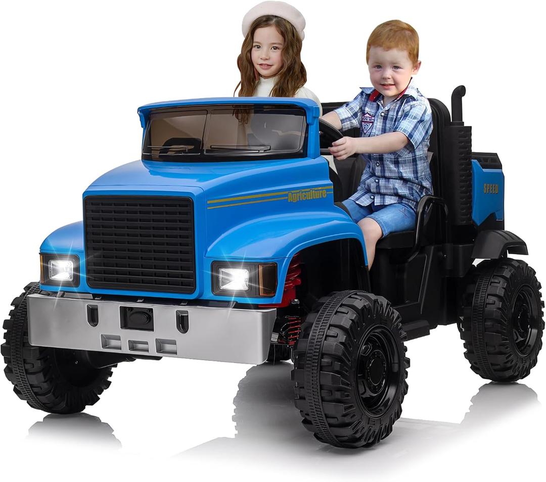 Qeetex Hetoy Ride On Truck for Kids 24V Ride On Car with Remote Control Electric UTV Vehicles with Dump Bed 4WD Power 4x200W Motors 4xSpring Suspension 3 Speeds 2 Seater in the Kids Play Toys department