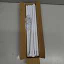 White Curtain Rods for Windows 30 to 88 Inches with Brackets,Decorative 5/8 Inch Diameter Window Curtain Rods for Bedroom, Room Divider, Living Room, Kitchen, Bathroom