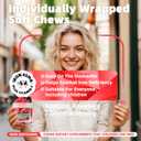 Chewable Iron Supplement for Women & Men and Kids - Strawberry Flavor, Iron Vitamin C Soft Chew for Max Absorption, Iron as Ferrous Fumarate, Ideal for Iron Deficiency, 2 Month Supply