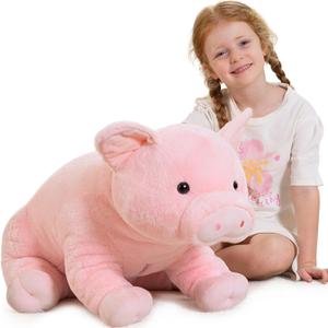 BENINY Giant Pig Stuffed Animal 30" - Large Stuffed Pink Pig Plush, Ultra Soft Big Farm Plush Toy, Cute Hugging Pillow for Kids & Adults