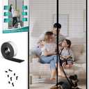 Magnetic Screen Door with Upgraded PET Material Mesh- Easy Installation, Tear-Resistant, Pet and Kid Friendly Screen 38"X84" Fit Door Size 36"X82" (Black)