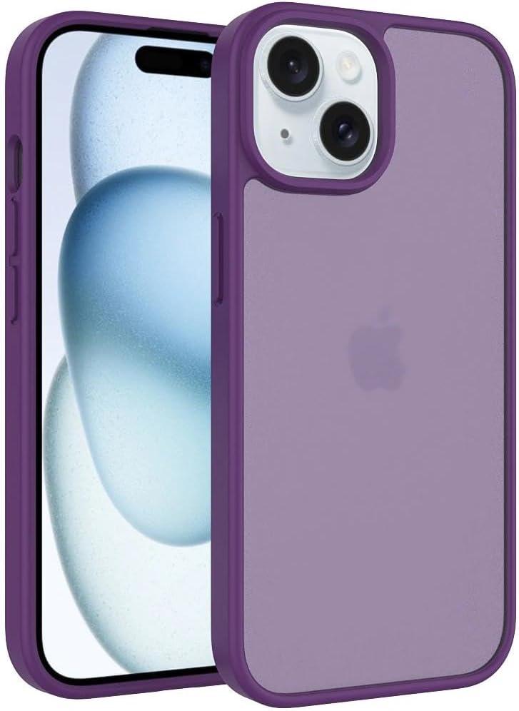 Compatible with iPhone SE 2022/2020/3rd/2rd Case, Anti-Fingerprint Matte Coating, Protective Hard Back Slim Translucent Case for iPhone 8/7-4.7", (Purple)
