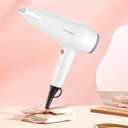 Hair Dryer, 1875W compact Hair Blow Dryer, with diffuser and concentrator, White
