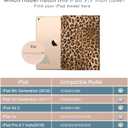 Lokigo Smart Leopard Case for iPad 9.7 Inch iPad 6th 5th Generation Cases, iPad Air 2Case, iPad AirCase, 2018 2017 iPadCase Multi-Angle Viewing Smart Protective iPad Cover 6th Generation-Brown