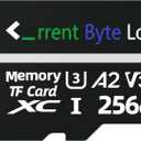 1 x 256GB Micro SD Card with Adapter, V30, A2, U3, UHS-I, C10 | 4k Drones, Dash Cams, Security Cameras, Phones, Cameras