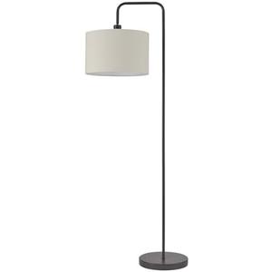 Globe Electric 67395 Barden 58" Floor Lamp, Dark Bronze, Beige Fabric Shade, On/Off Socket Rotary Switch