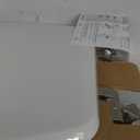 CHURCH Toilet Seat, Easy Clean Hinges Release for Deep Cleans, Durable Enameled Wood Seat, Elongated, White